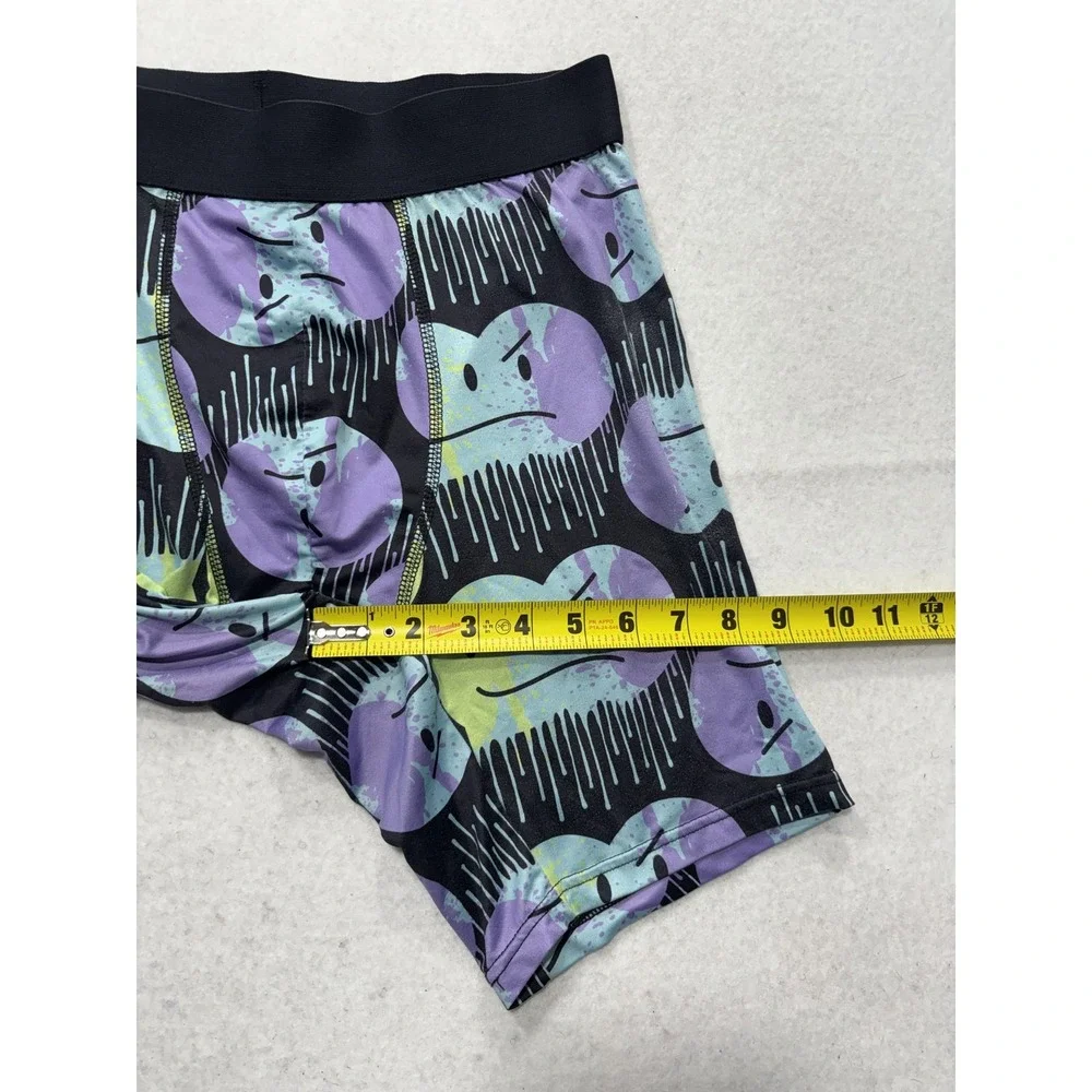 Rue21 Boxer Briefs Mens Medium Multicolor Drip Smiley Face Graphic Print Stretch